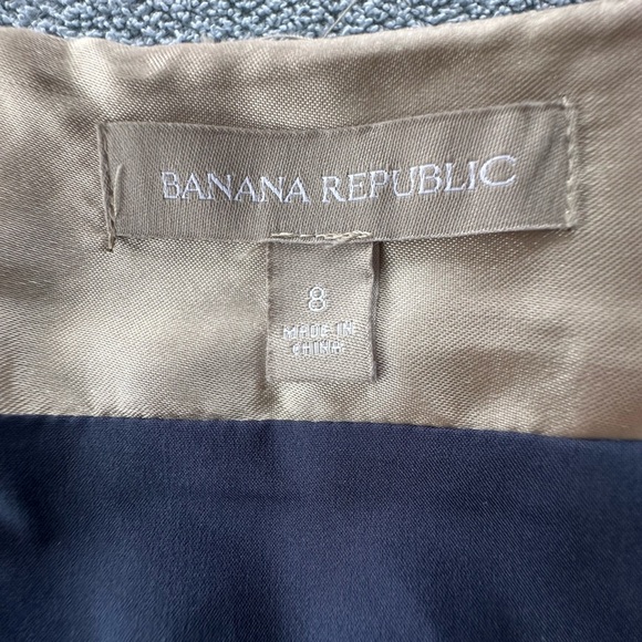 Banana Republic Women's Navy & Black Windowpane Check Career Pencil Skirt Size 8 - Picture 5 of 5